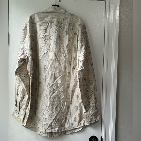 Jhane Barnes Embroidered Textured Yarn Shirt Men Size 1XT/1XH - Picture 9 of 16